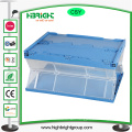 Plastic Foldable Turnover Box with Lid